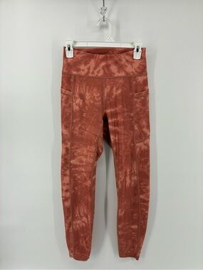 Gilly Hicks Coral Tie-Dye Leggings